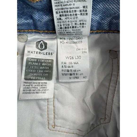 Levis 501 xx Distressed Jeans Womens 26x30 Blue Light Wash Button Fly Denim - Picture 10 of 13